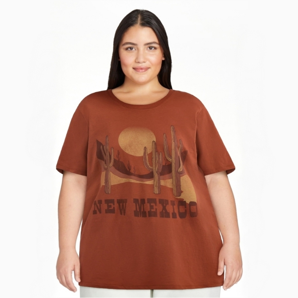 NEW Time and Tru Women's New Mexico Southwest Landscape Graphic Tee Size XXXL 22 - Picture 2 of 7